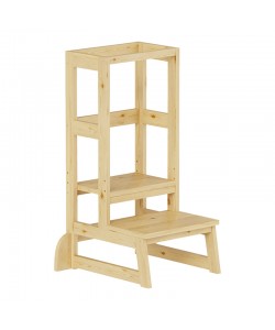 Παιδικός πύργος εκμάθησης Chiquel pakoworld τ.Montessori ξύλο σε φυσική απόχρωση 45.7x51x90εκ