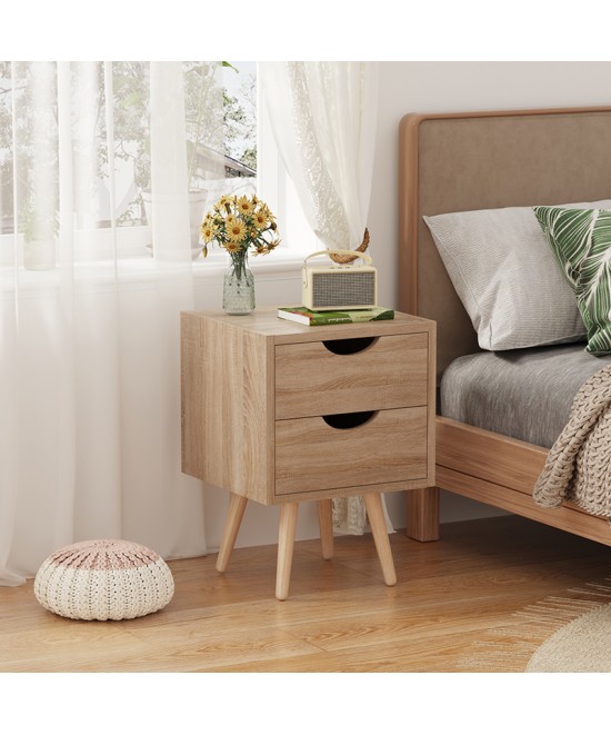 Κομοδίνο Selma pakoworld σε φυσική απόχρωση 29.7x29.7x45εκ