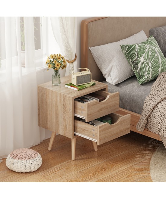 Κομοδίνο Selma pakoworld σε φυσική απόχρωση 29.7x29.7x45εκ