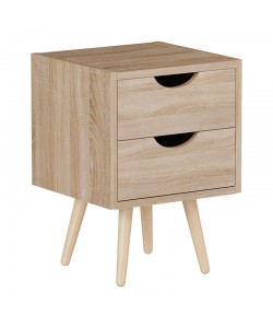 Κομοδίνο Selma pakoworld σε φυσική απόχρωση 29.7x29.7x45εκ