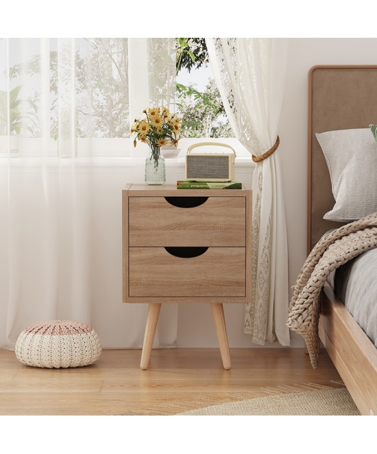 Κομοδίνο Selma pakoworld σε φυσική απόχρωση 29.7x29.7x45εκ