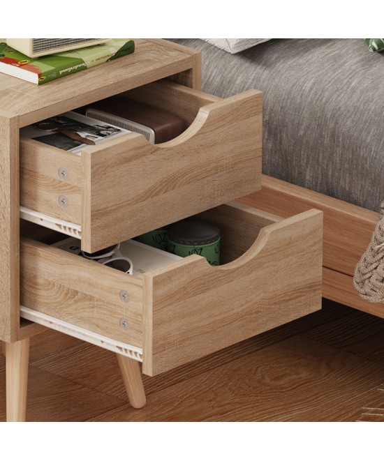 Κομοδίνο Selma pakoworld σε φυσική απόχρωση 29.7x29.7x45εκ