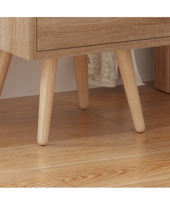 Κομοδίνο Selma pakoworld σε φυσική απόχρωση 29.7x29.7x45εκ