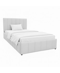 Κρεβάτι Snuggle pakoworld με αποθηκευτικό χώρο ύφασμα γκρι 120x200εκ