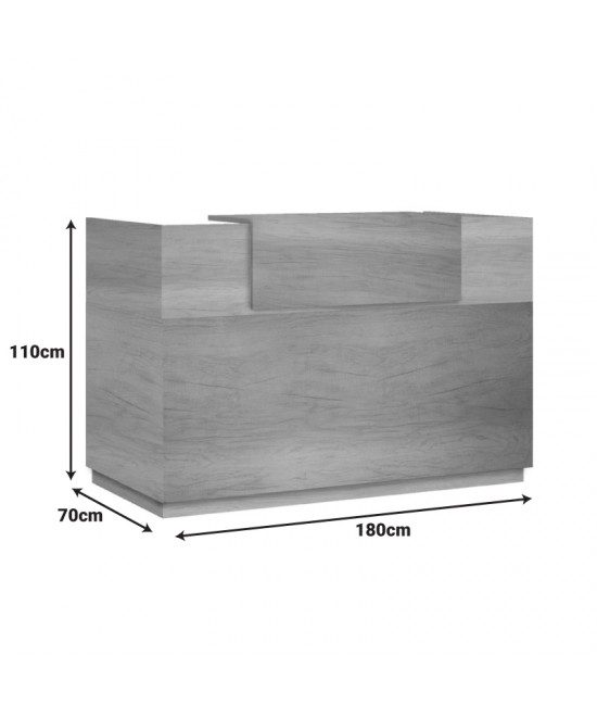 Γραφείο reception Lotus pakoworld σε χρώμα φυσικό 180x70x110εκ Γραφείο reception Lotus pakoworld σε χρώμα φυσικό 180x70x110εκ