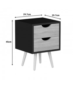 Κομοδίνο Selma pakoworld σε μαύρη-sonoma απόχρωση 29.7x29.7x45εκ Κομοδίνο Selma pakoworld σε μαύρη-sonoma απόχρωση 29.7x29.7x45εκ