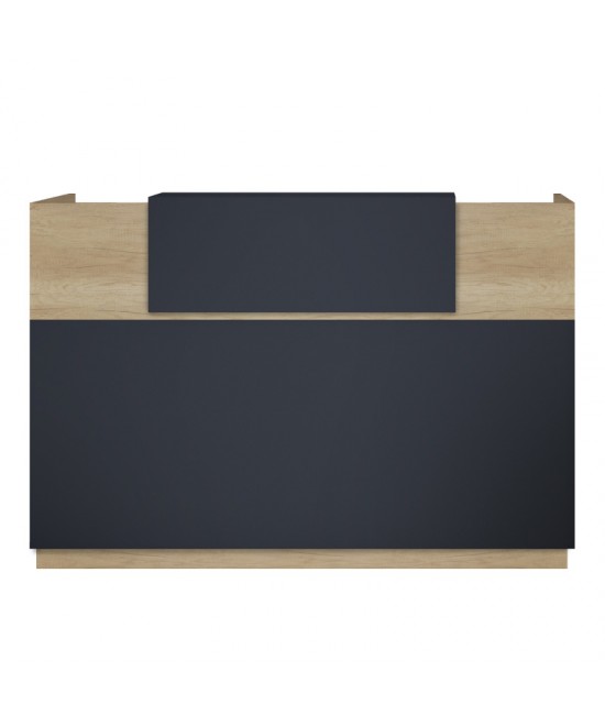 Γραφείο reception Lotus pakoworld σε χρώμα φυσικό - ανθρακί 200x70x110εκ