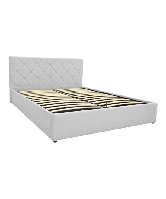 Κρεβάτι Dreamie pakoworld με αποθηκευτικό χώρο ύφασμα γκρι 160x200εκ Κρεβάτι Dreamie pakoworld με αποθηκευτικό χώρο ύφασμα γκρι 160x200εκ