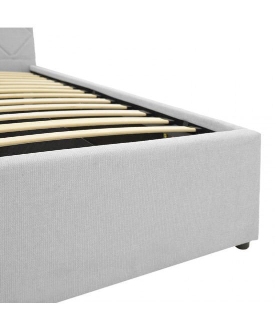 Κρεβάτι Dreamie pakoworld με αποθηκευτικό χώρο ύφασμα γκρι 160x200εκ Κρεβάτι Dreamie pakoworld με αποθηκευτικό χώρο ύφασμα γκρι 160x200εκ