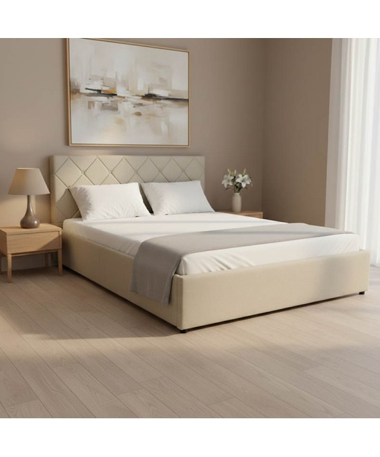 Κρεβάτι Dreamie pakoworld με αποθηκευτικό χώρο ύφασμα μπεζ 160x200εκ Κρεβάτι Dreamie pakoworld με αποθηκευτικό χώρο ύφασμα μπεζ 160x200εκ