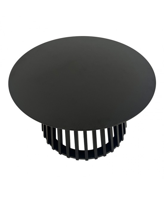 Τραπέζι σαλονιού Domonic pakoworld mdf σε μαύρη απόχρωση Φ80x45εκ