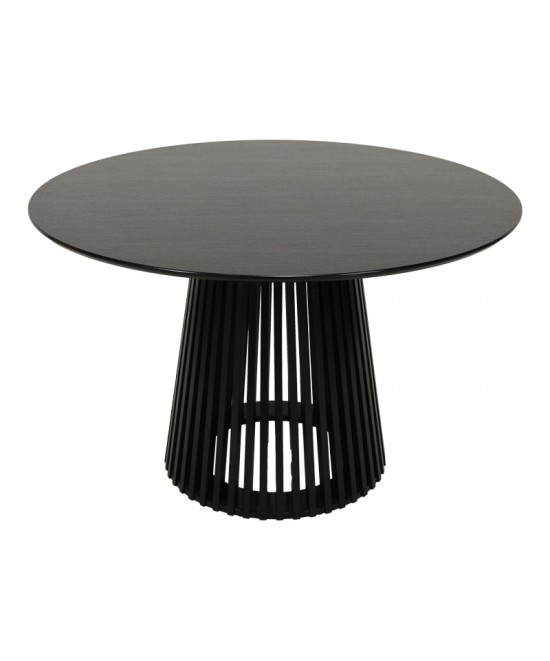 Τραπέζι Domonic pakoworld mdf σε μαύρη απόχρωση Φ120x75εκ