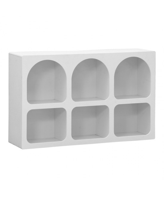 Μπουφές Emersi pakoworld με ράφια mdf σε λευκή απόχρωση 120x35x76εκ