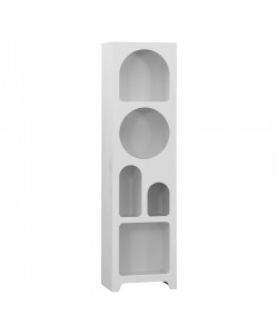 Βιβλιοθήκη Emersi pakoworld mdf σε λευκή απόχρωση 48x35x180εκ
