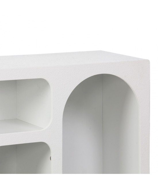 Μπουφές Emersi pakoworld με ράφια mdf σε λευκή απόχρωση 164x34x76εκ Μπουφές Emersi pakoworld με ράφια mdf σε λευκή απόχρωση 164x34x76εκ