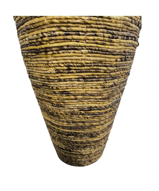 Διακοσμητικό βάζο Lerpon Inart banana rope σε φυσική απόχρωση Φ40x100εκ