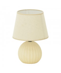 Επιτραπέζιο φωτιστικό Melanie Inart Ε14 κεραμικό σε μπεζ απόχρωση Φ22x30εκ