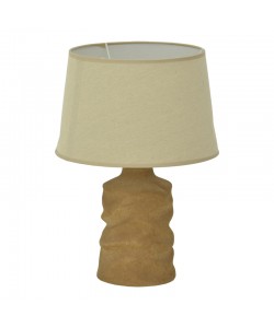 Επιτραπέζιο φωτιστικό Wabbi Inart Ε27 κεραμικό σε γκρι antique -μπεζ απόχρωση Φ28x41εκ