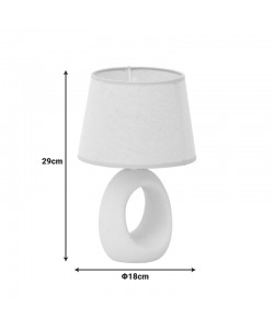 Επιτραπέζιο φωτιστικό Collie Inart Ε14 κεραμικό σε μαύρο-μπεζ απόχρωση Φ18x29εκ