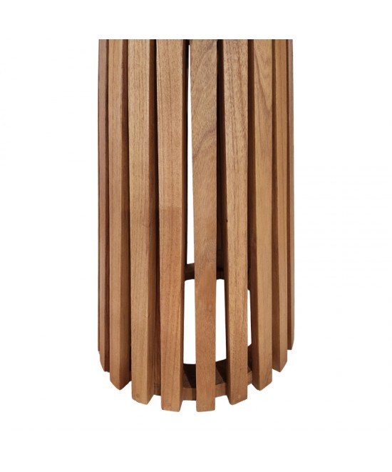 Τραπέζι Kenda I pakoworld mindi ξύλο σε φυσική απόχρωση Φ80x75εκ