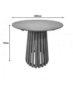 Τραπέζι Kenda I pakoworld mindi ξύλο σε φυσική απόχρωση Φ80x75εκ Τραπέζι Kenda I pakoworld mindi ξύλο σε φυσική απόχρωση Φ80x75εκ