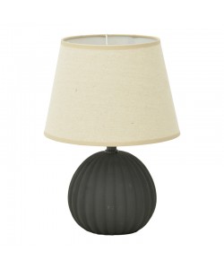 Επιτραπέζιο φωτιστικό Melanie Inart Ε14 κεραμικό σε μαύρο- μπεζ απόχρωση Φ22x30εκ