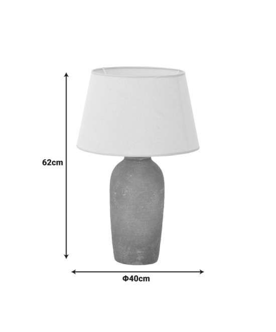 Επιτραπέζιο φωτιστικό Barout Inart Ε27 κεραμικό σε μπεζ απόχρωση Φ40x62εκ