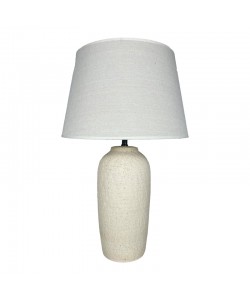 Επιτραπέζιο φωτιστικό Barout Inart Ε27 κεραμικό σε μπεζ απόχρωση Φ40x62εκ