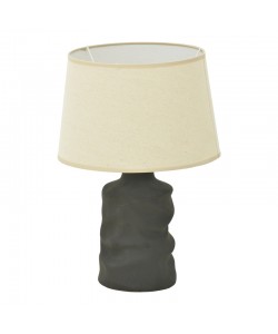 Επιτραπέζιο φωτιστικό Wabbi Inart Ε27 κεραμικό σε μαύρο-μπεζ απόχρωση Φ28x41εκ