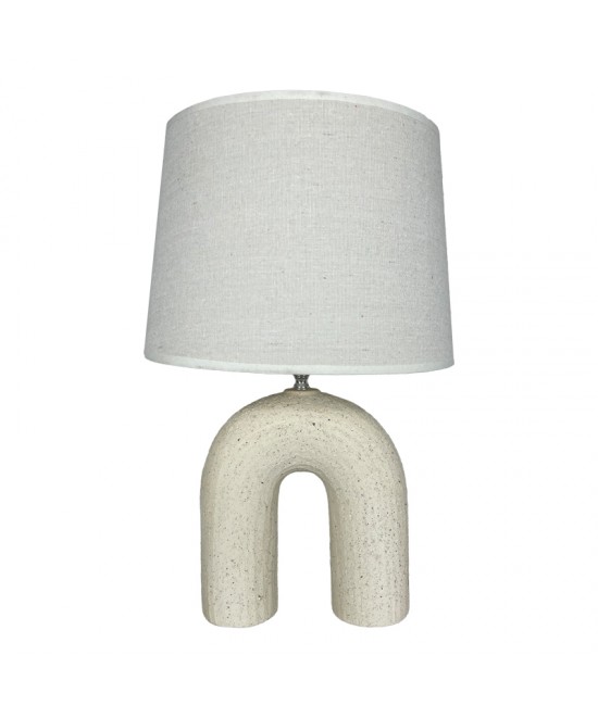 Επιτραπέζιο φωτιστικό Archo Inart Ε27 κεραμικό σε μπεζ απόχρωση Φ30x45εκ