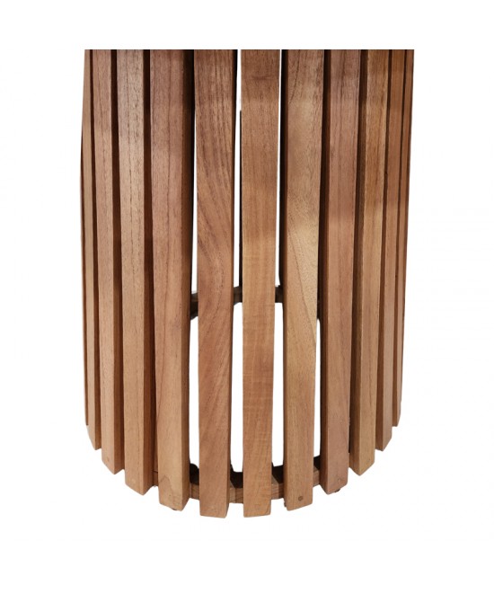 Τραπέζι Kenda Ι pakoworld mindi ξύλο σε φυσική απόχρωση Φ120x75εκ