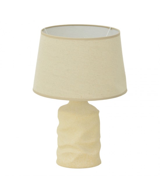 Επιτραπέζιο φωτιστικό Wabbi Inart Ε27 κεραμικό σε μπεζ απόχρωση Φ28x41εκ