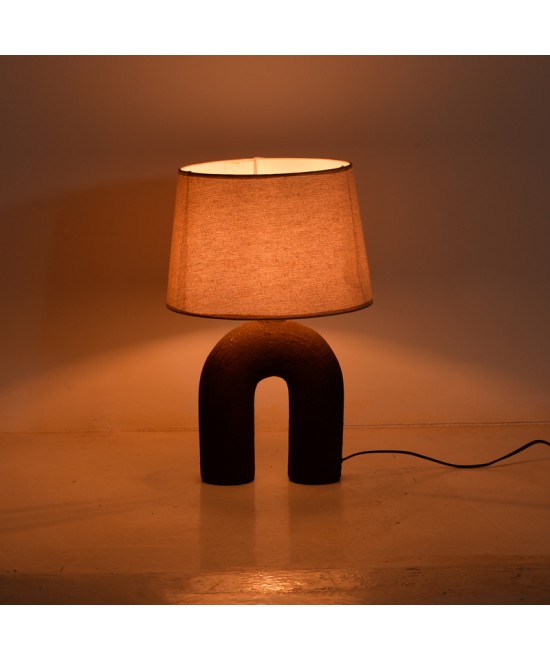 Επιτραπέζιο φωτιστικό Archo Inart Ε27 κεραμικό σε γκρι antique-μπεζ απόχρωση Φ30x45εκ