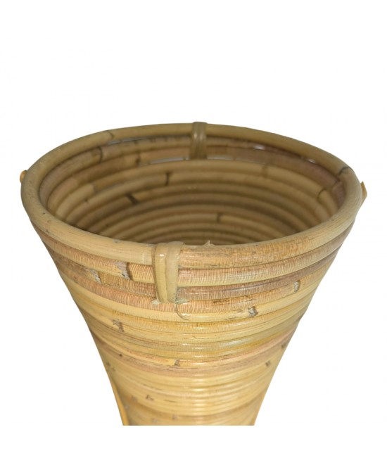 Βάζο Virnia Inart pe rattan σε φυσική απόχρωση Φ40x100εκ
