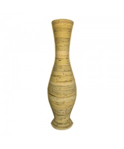 Βάζο Virnia Inart pe rattan σε φυσική απόχρωση Φ40x100εκ