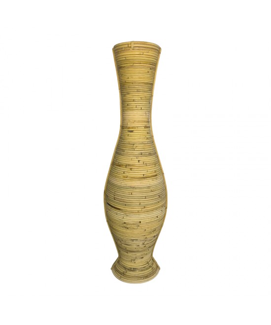 Βάζο Virnia Inart pe rattan σε φυσική απόχρωση Φ40x100εκ