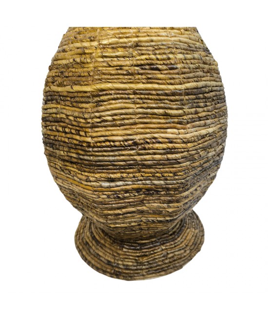 Διακοσμητικό βάζο Strail Inart banana rope σε φυσική απόχρωση Φ40x100εκ