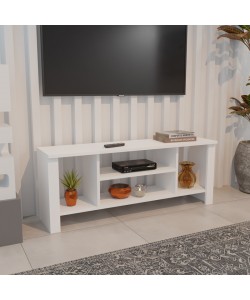 Έπιπλο τηλεόρασης Seref pakoworld σε λευκή απόχρωση 120x30x47εκ