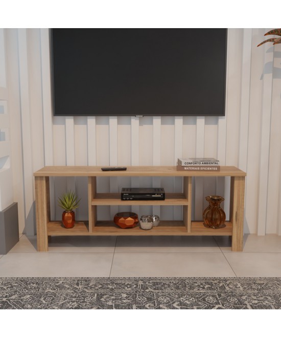 Έπιπλο τηλεόρασης Seref pakoworld σε oak απόχρωση 120x30x47εκ