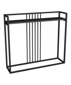 Κονσόλα Convida pakoworld ανθρακί με μαύρο μεταλλικό σκελετό 100x25x90εκ