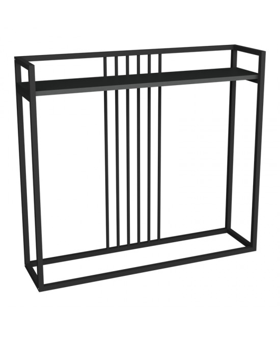 Κονσόλα Convida pakoworld ανθρακί με μαύρο μεταλλικό σκελετό 100x25x90εκ