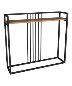 Κονσόλα Convida pakoworld oak με μαύρο μεταλλικό σκελετό 100x25x90εκ