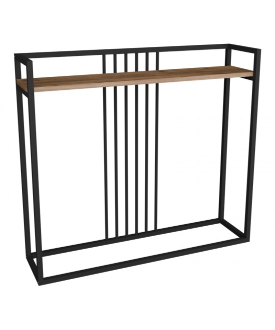 Κονσόλα Convida pakoworld oak με μαύρο μεταλλικό σκελετό 100x25x90εκ