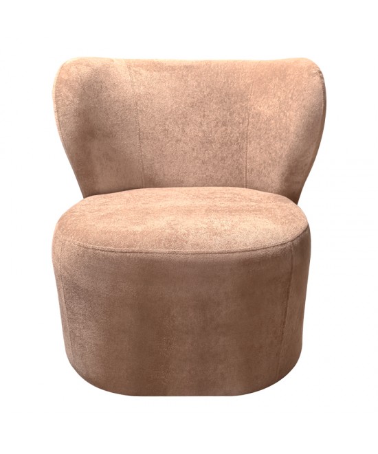 Πολυθρόνα Veridian pakoworld ύφασμα σε σάπιο μήλο απόχρωση 63x70x66εκ