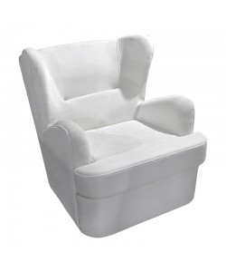 Πολυθρόνα Regalo pakoworld βελούδο σε λευκή απόχρωση 75x88x85εκ