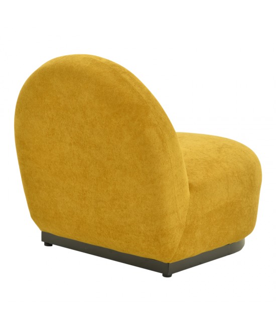 Πολυθρόνα περιστρεφόμενη Zenny pakoworld υφασμα κίτρινο 64x85x68εκ