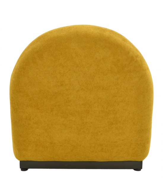 Πολυθρόνα περιστρεφόμενη Zenny pakoworld υφασμα κίτρινο 64x85x68εκ