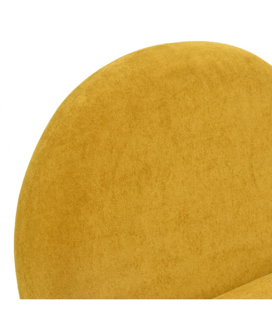 Πολυθρόνα περιστρεφόμενη Zenny pakoworld υφασμα κίτρινο 64x85x68εκ