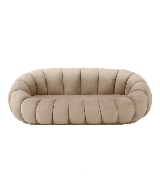 Καναπές Embrace pakoworld βελούδο σε μπεζ απόχρωση 180x105x65εκ Καναπές Embrace pakoworld βελούδο σε μπεζ απόχρωση 180x105x65εκ