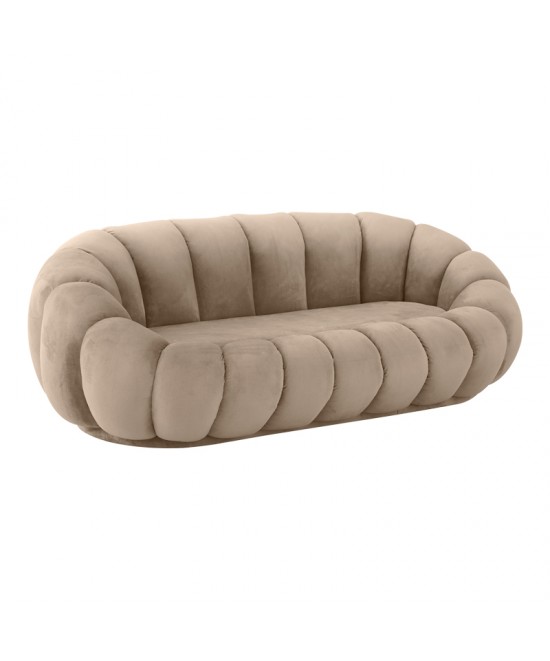 Καναπές Embrace pakoworld βελούδο σε μπεζ απόχρωση 180x105x65εκ Καναπές Embrace pakoworld βελούδο σε μπεζ απόχρωση 180x105x65εκ